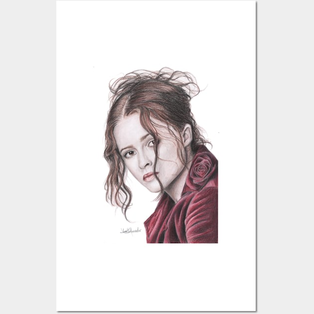 Helena Bonham Carter English Rose Wall Art by incloudines